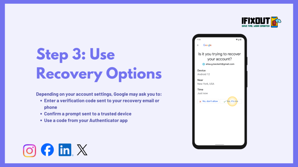 Step 3: Use Recovery Options
