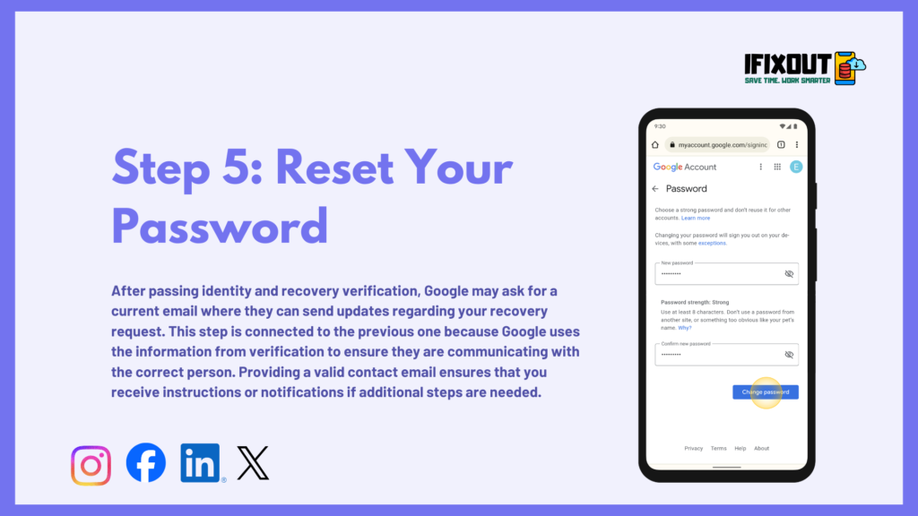 Step 5: Reset Your Password