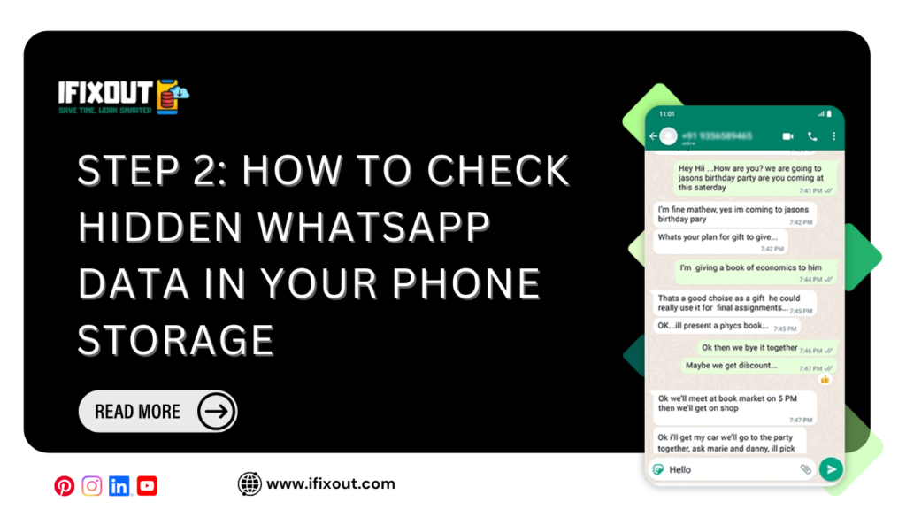 Step 2: How to Check Hidden WhatsApp Data in Your Phone Storage
