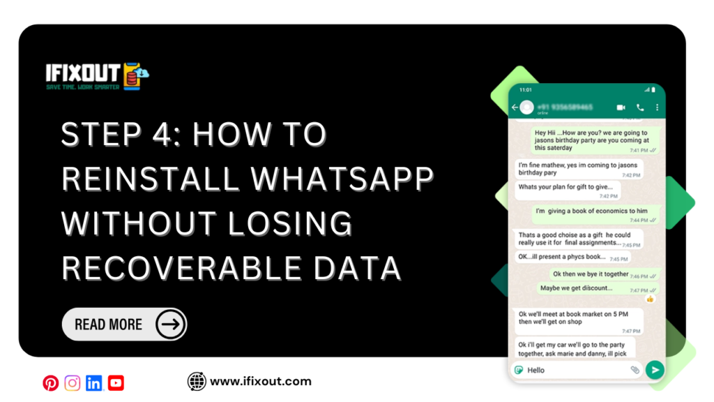 Step 4: How to Reinstall WhatsApp Without Losing Recoverable Data